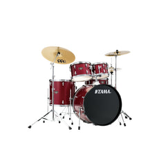 Tama Imperialstar 5-piece Drum Set with Hardware and Meinl HCS Cymbals - 22" Bass Drum - Candy Apple Mist