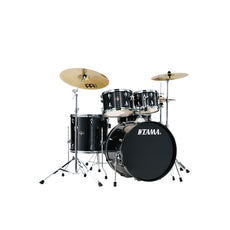 Tama Imperialstar 5-piece Drum Set with Hardware and Meinl HCS Cymbals - 22" Bass Drum - Hairline Black