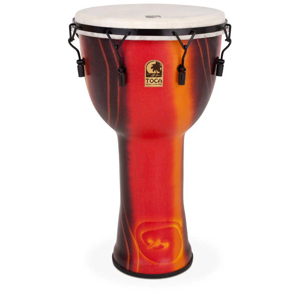 Toca 14" Freestyle Mechanically Tuned Djembe with Bag Bali Red
