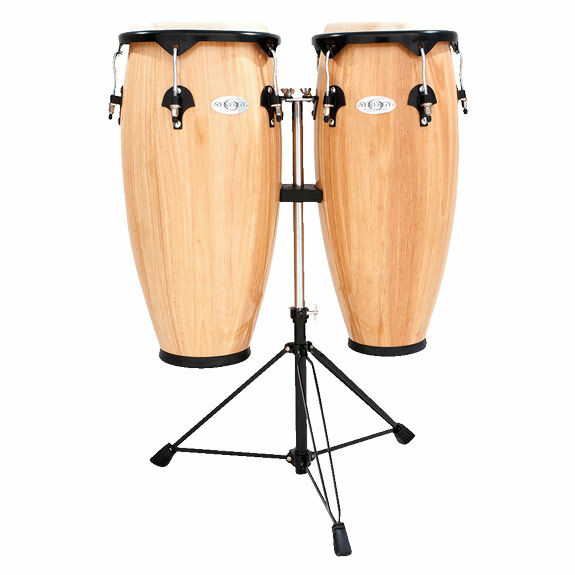 Toca Synergy Series Wood Conga Set w/Stand - Natural Finish