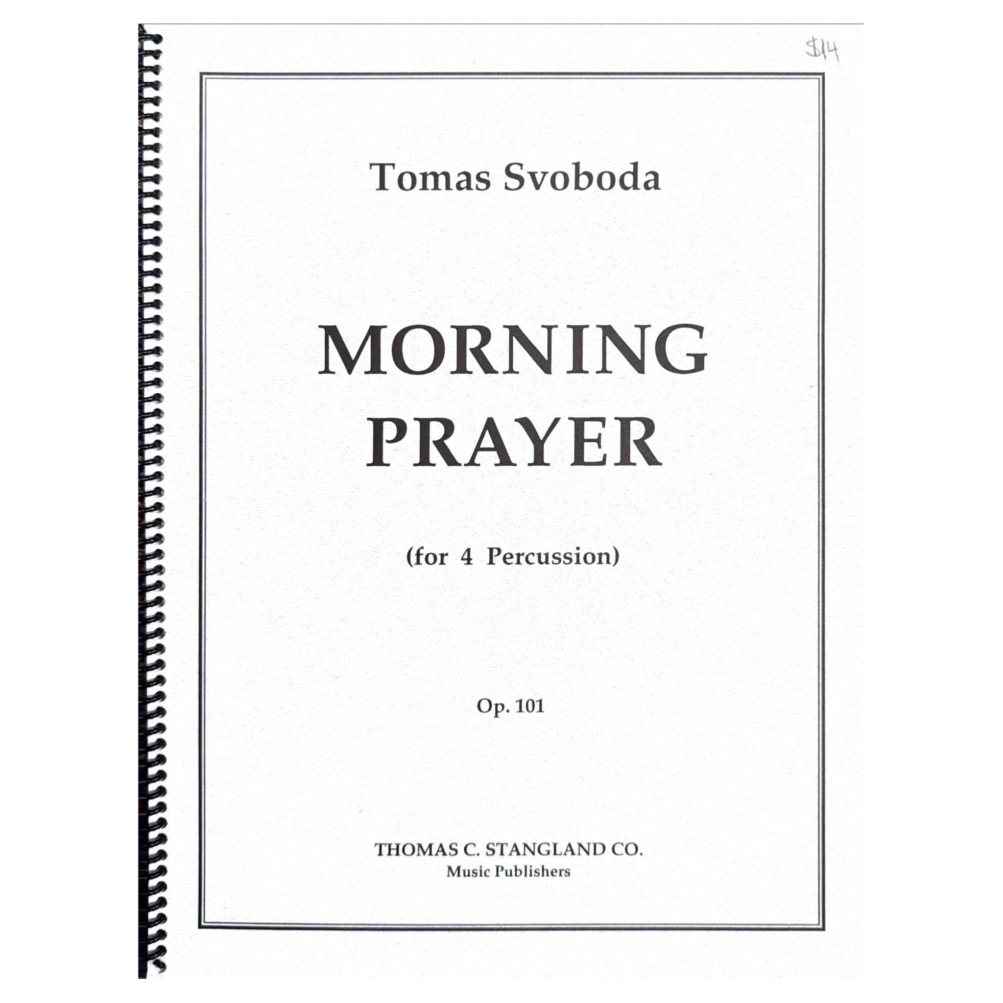 Tomas Svoboda Morning Prayer for 4 Percussion op101 Cover Page