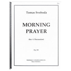 Tomas Svoboda Morning Prayer for 4 Percussion op101 Cover Page