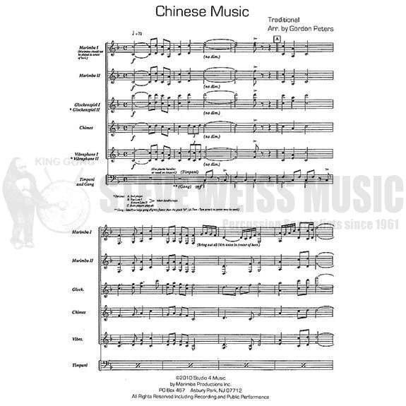Traditional-Chinese Music arr. Peters (SP)-1-2B/1-2V/C/2M /2T/P