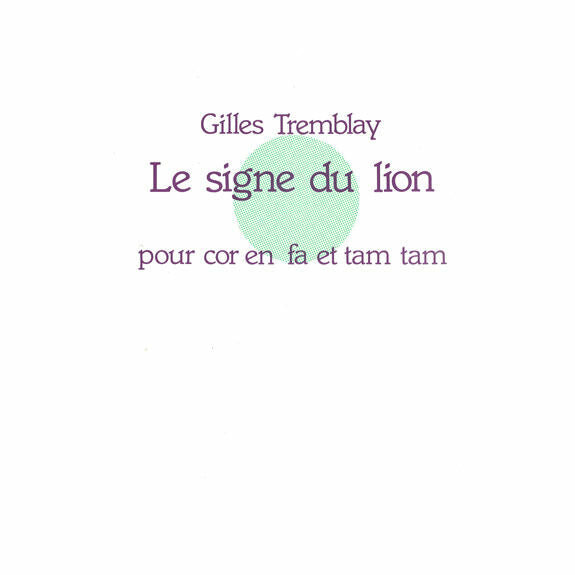 Tremblay-Le Signe du Lion-Tam-tam-HN OS