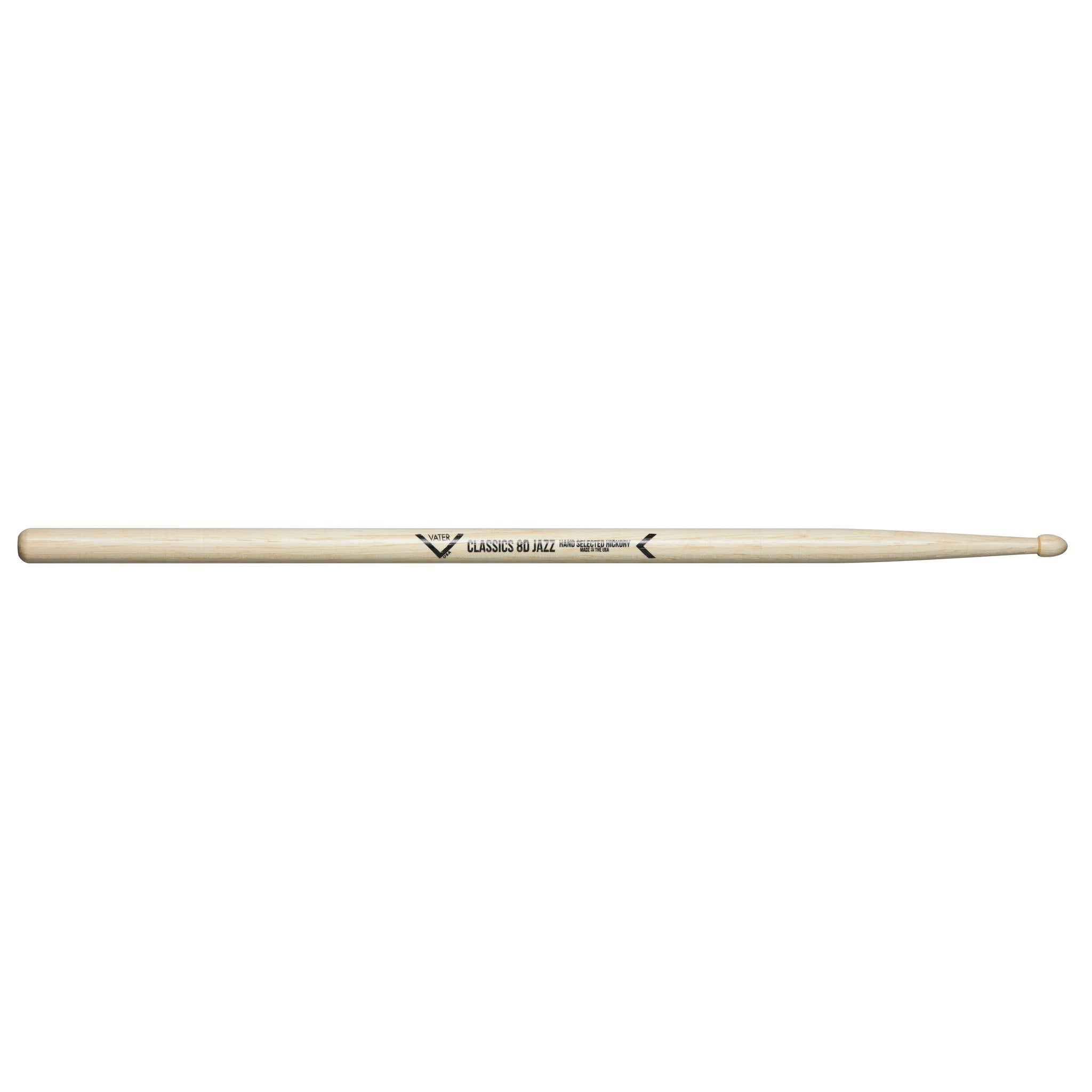 Vater Classics 8D Jazz Drumsticks - Wood Tip VHC8DJW