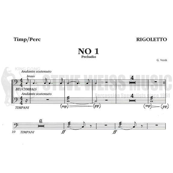 Verdi-Rigoletto (perc. and timp. parts ed. by Theresa Dimond)