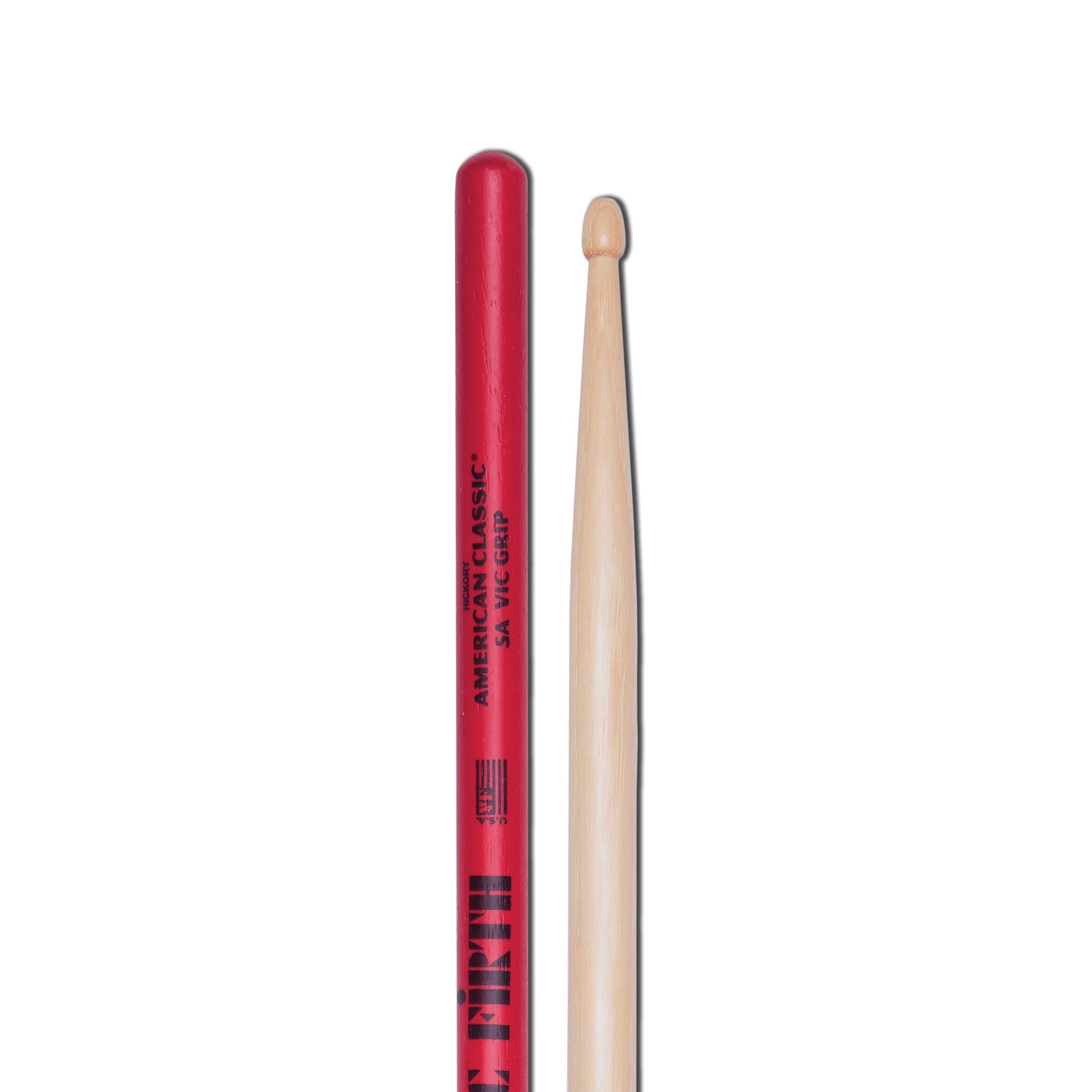 Vic Firth American Classic 5AVG Grip Drumsticks - Wood Tip - Image 3