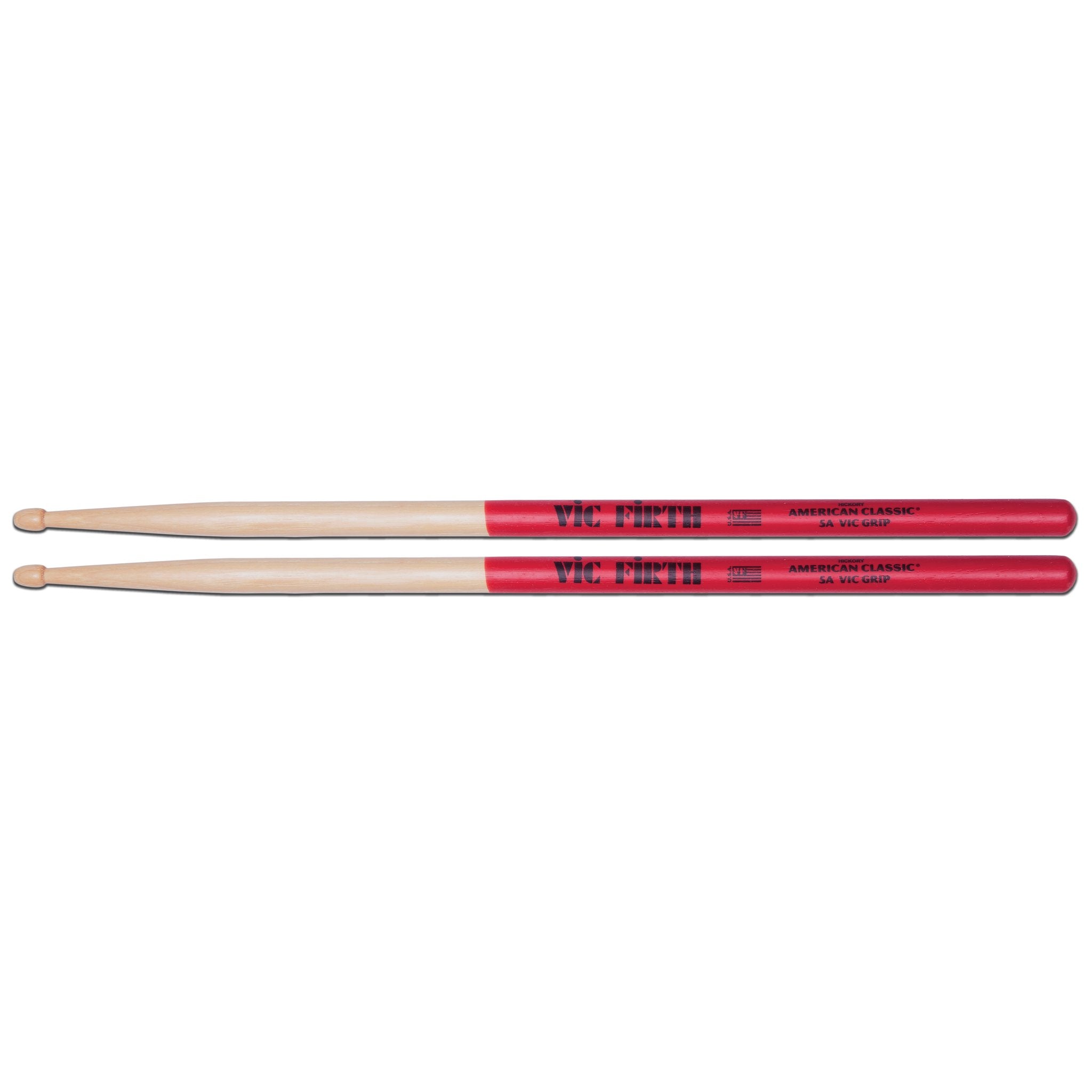 Vic Firth American Classic 5AVG Grip Drumsticks - Wood Tip - Image 1