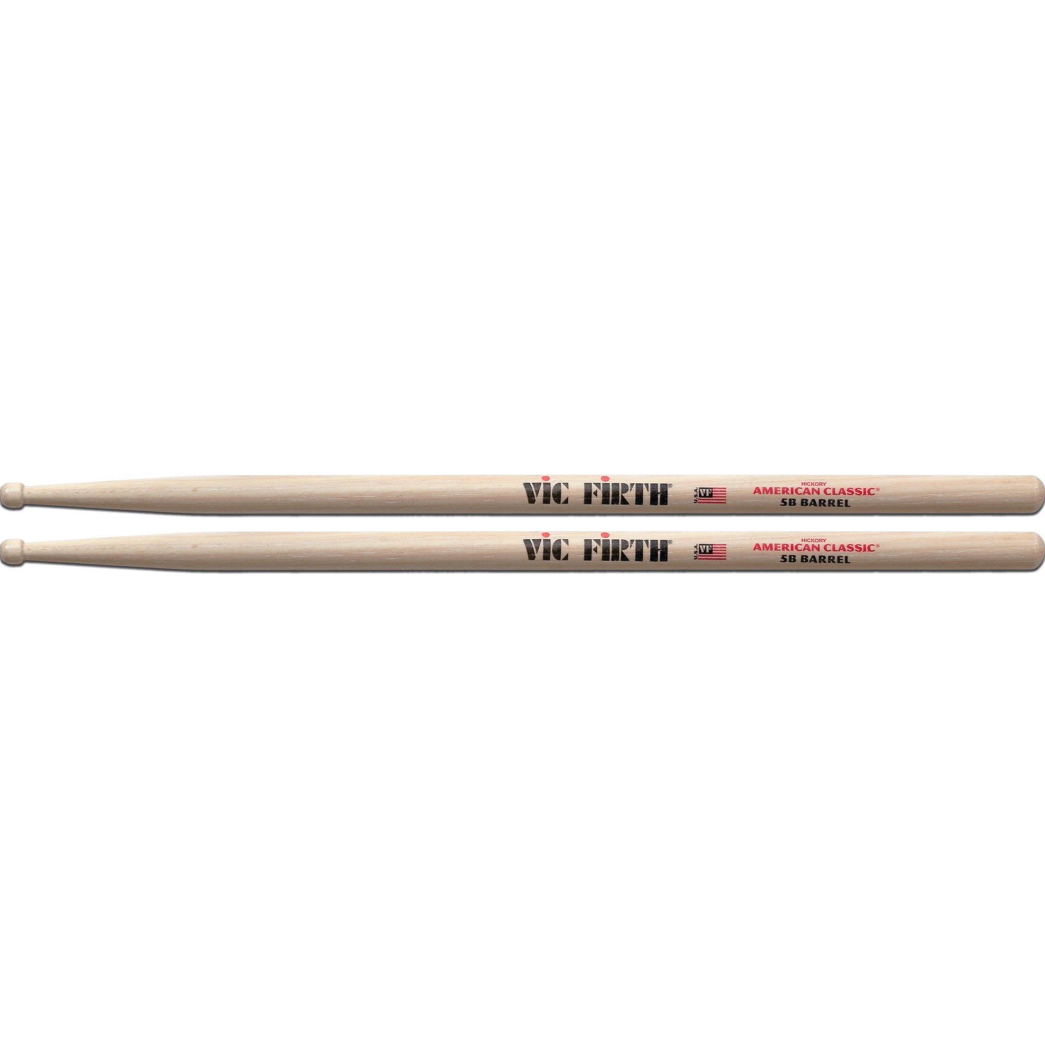 Vic Firth American Classic 5B with Barrel Tip Drumsticks - Image 1