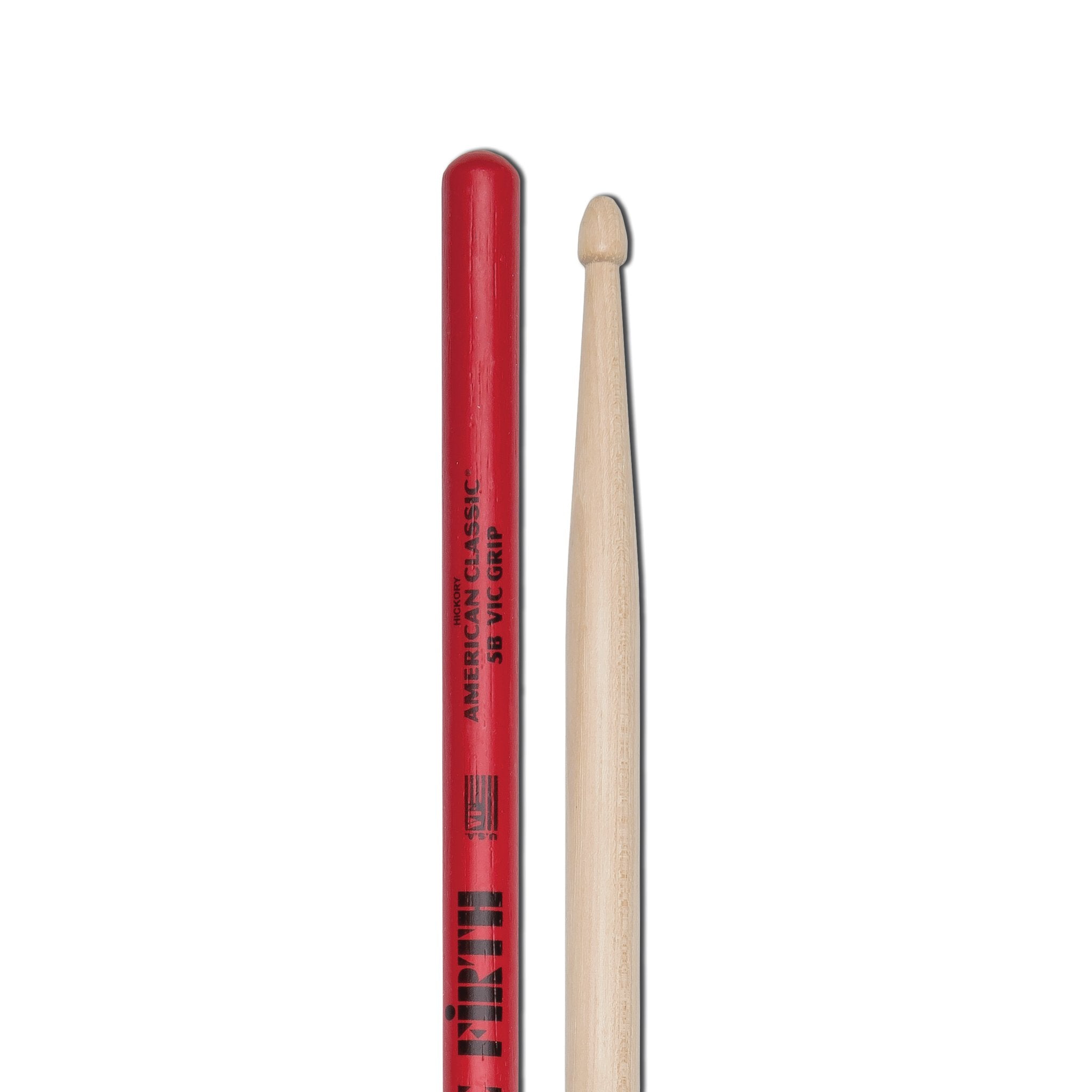 Vic Firth American Classic 5BVG Grip Drumsticks - Wood Tip - Image 3