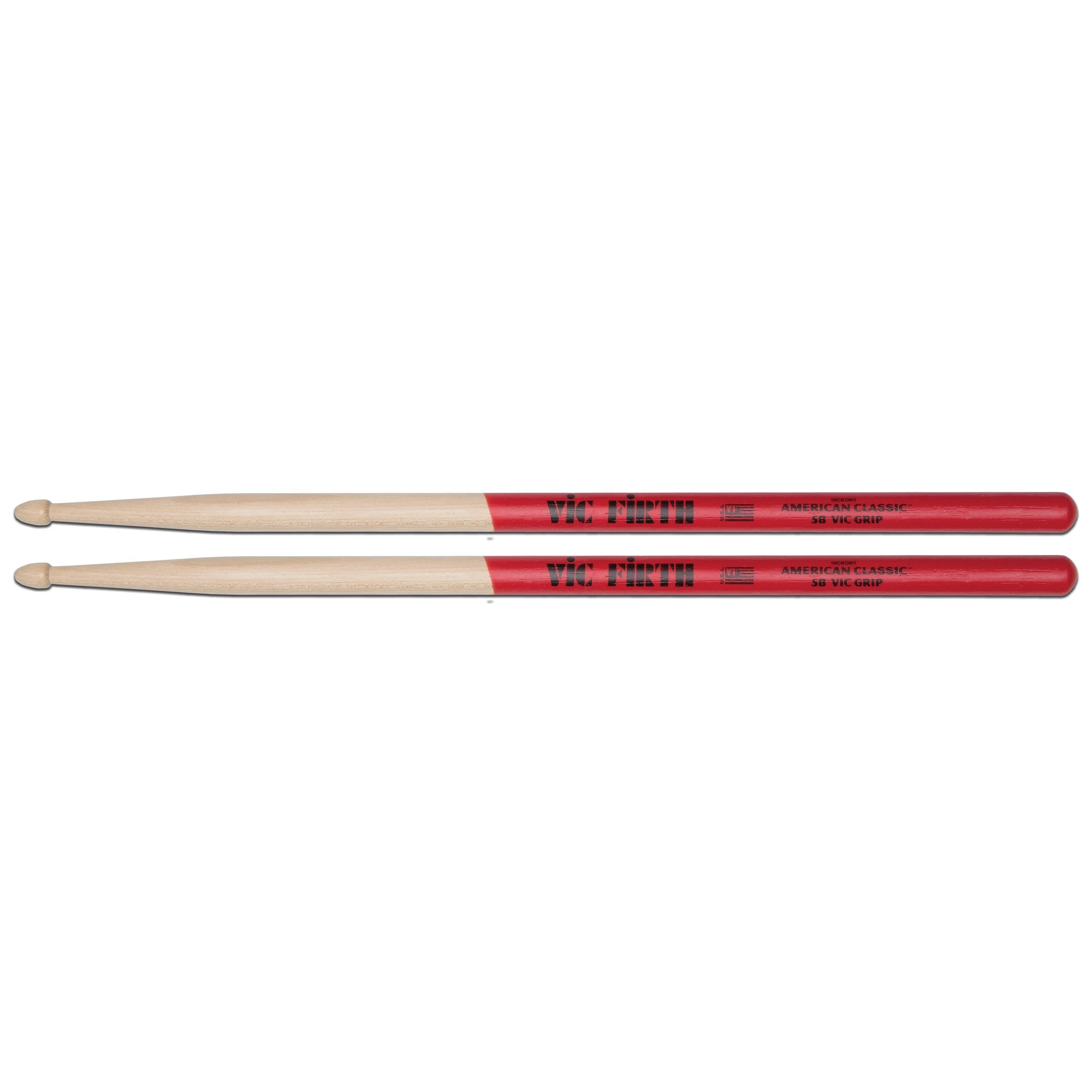 Vic Firth American Classic 5BVG Grip Drumsticks - Wood Tip - Image 1