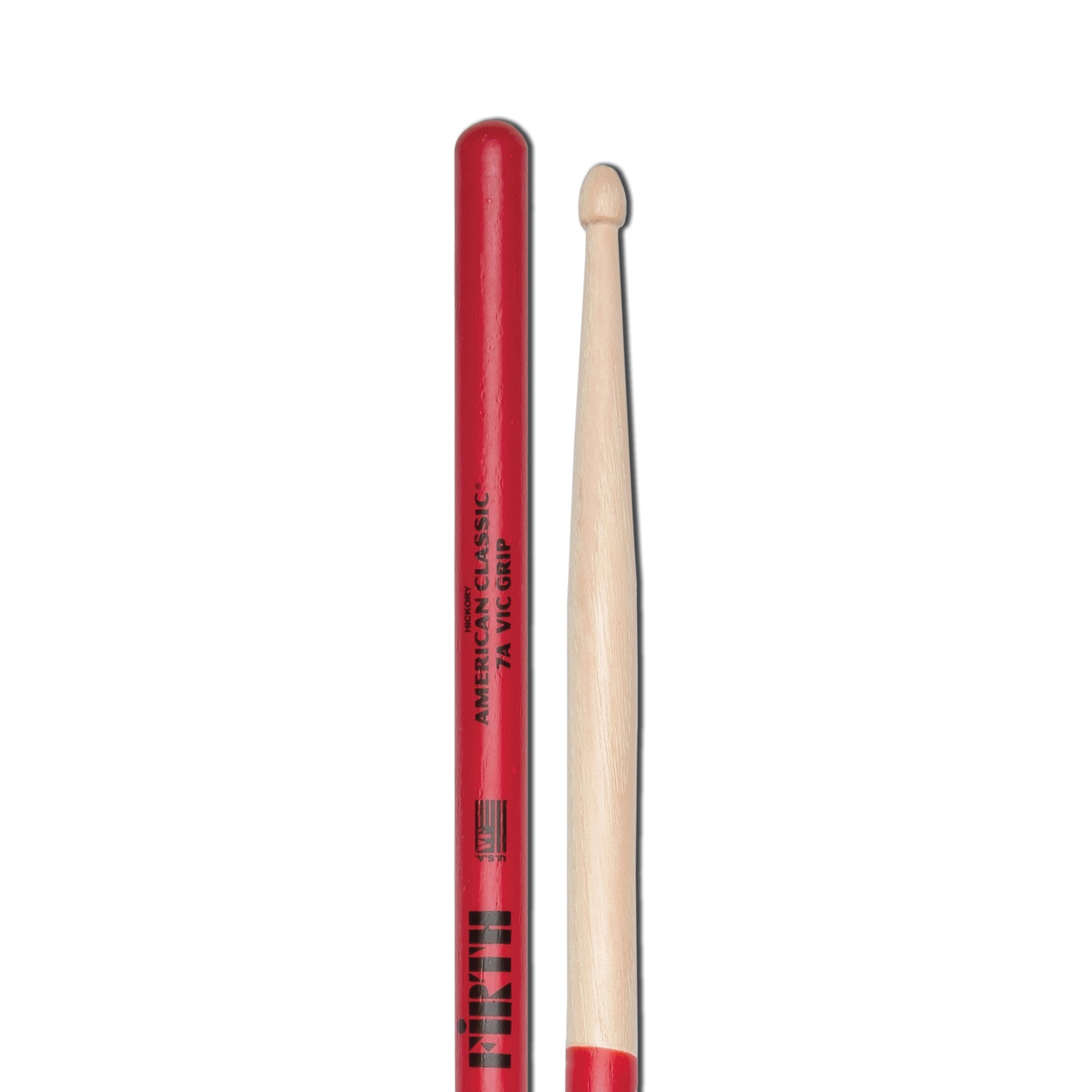 Vic Firth American Classic 7AVG Grip Drumsticks - Wood Tip - Image 3