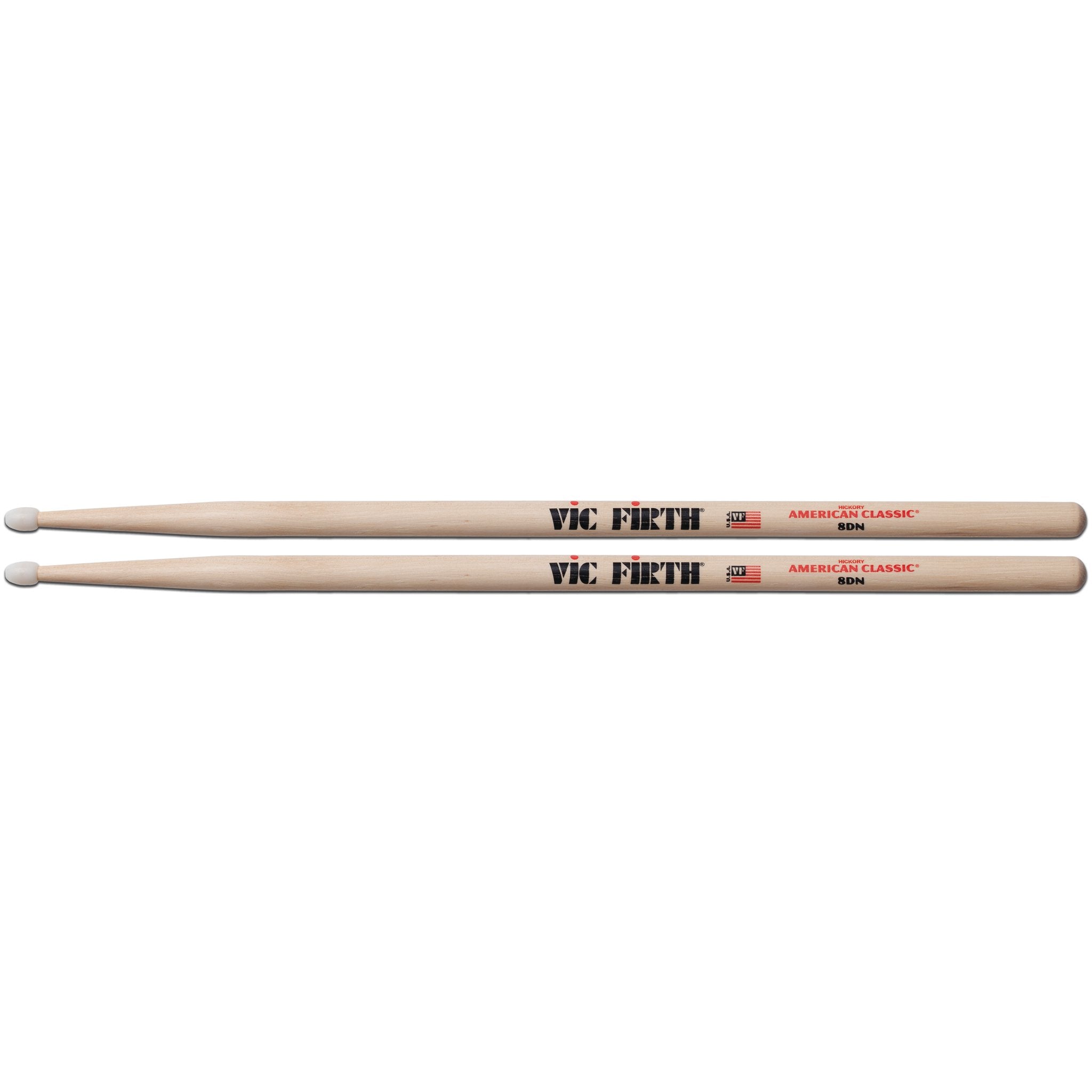 Vic Firth American Classic 8DN Drumsticks - Nylon Tip - Image 1