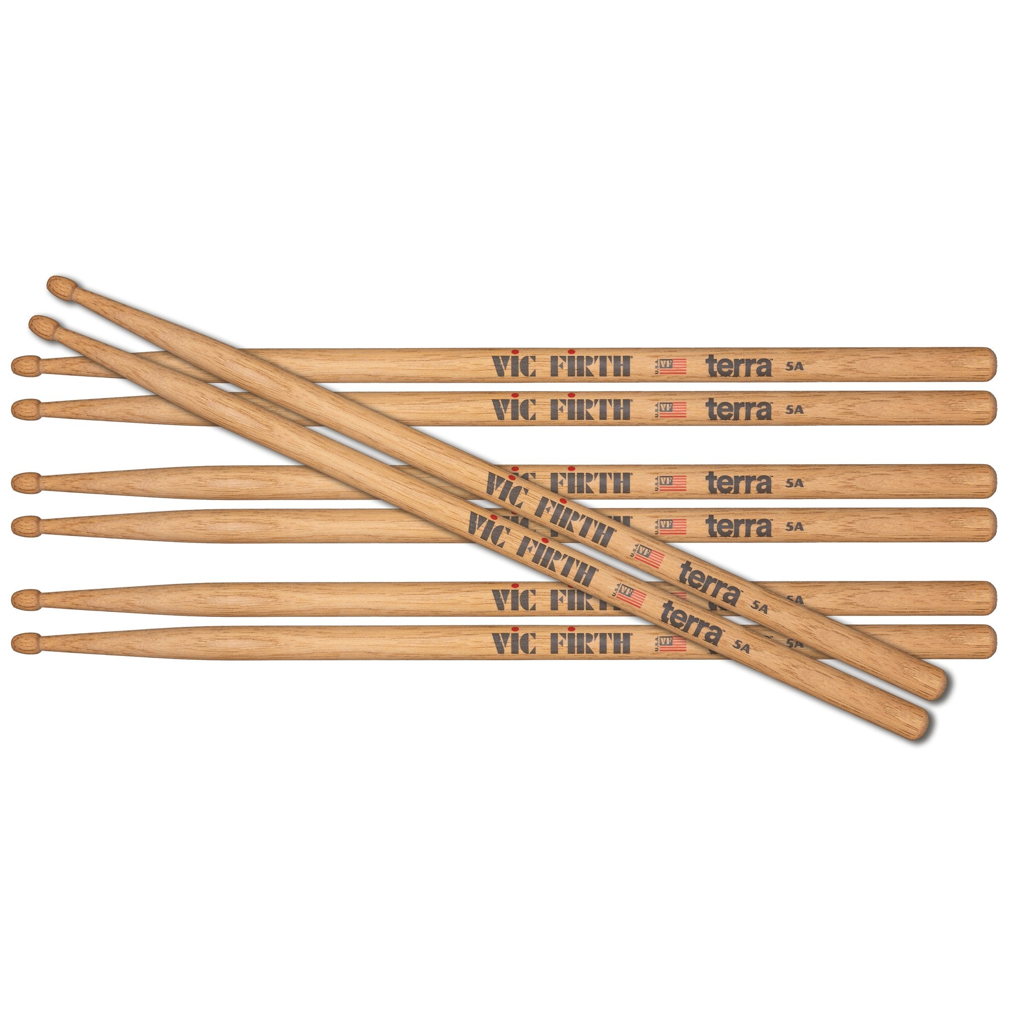 Vic Firth American Classic Terra 5AT Drumsticks Value Pack - Image 1