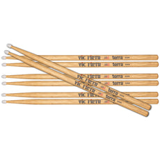 Vic Firth American Classic Terra 5ATN Nylon Tip Drumsticks Value Pack - Image 1