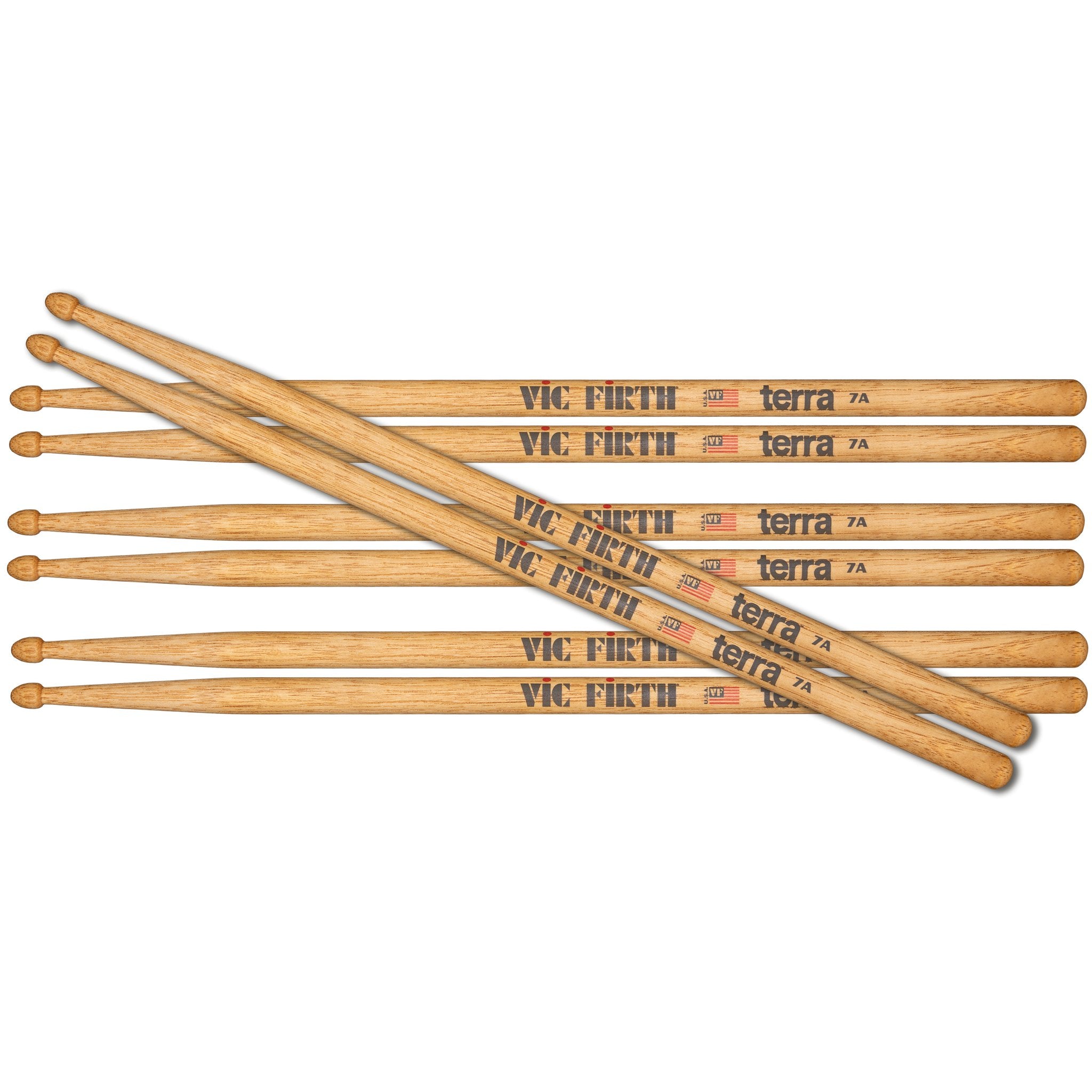 Vic Firth American Classic Terra 7AT Drumsticks Value Pack - Image 1