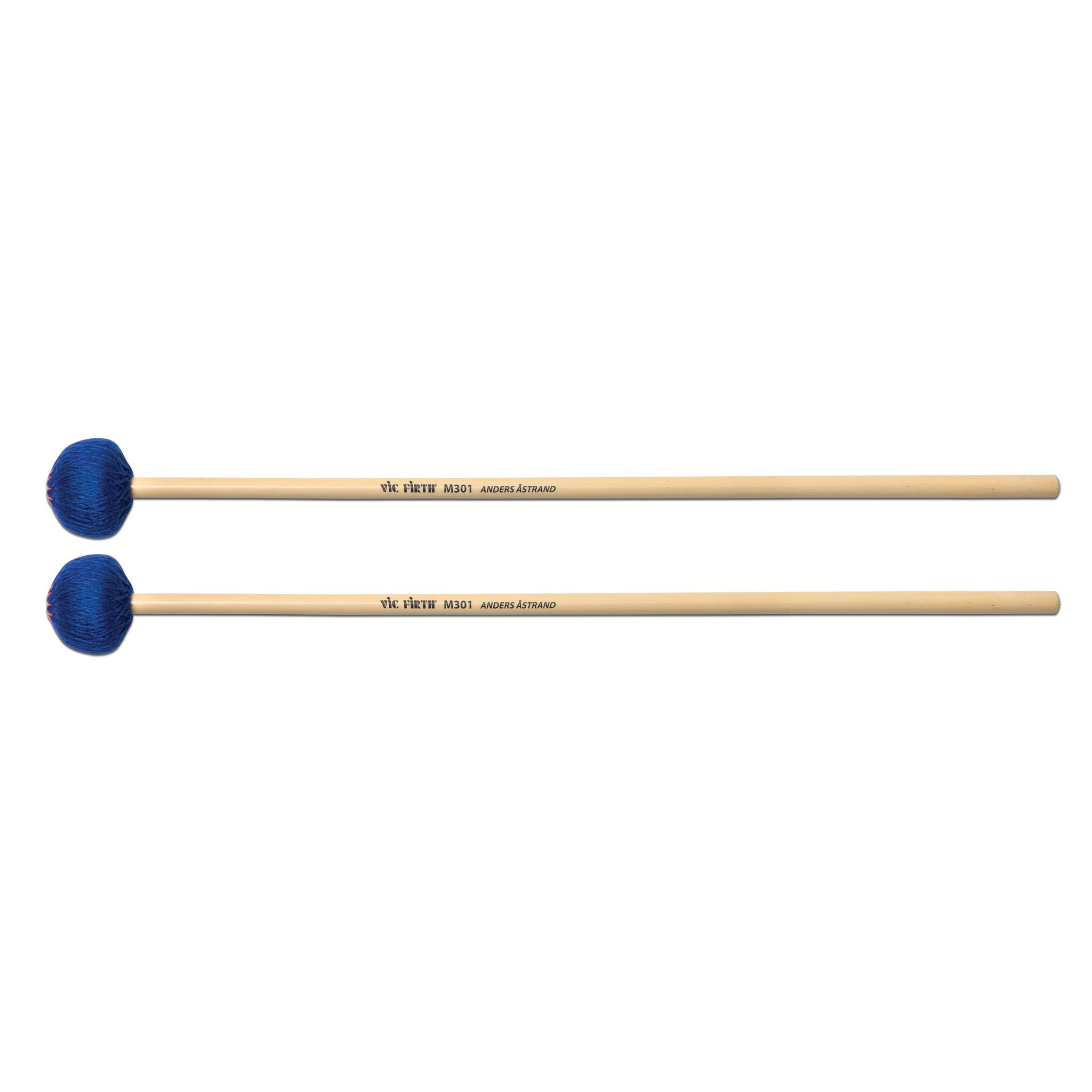 Vic Firth Anders Astrand Blue Series M301 Medium Soft Marimba Mallets - Image 1