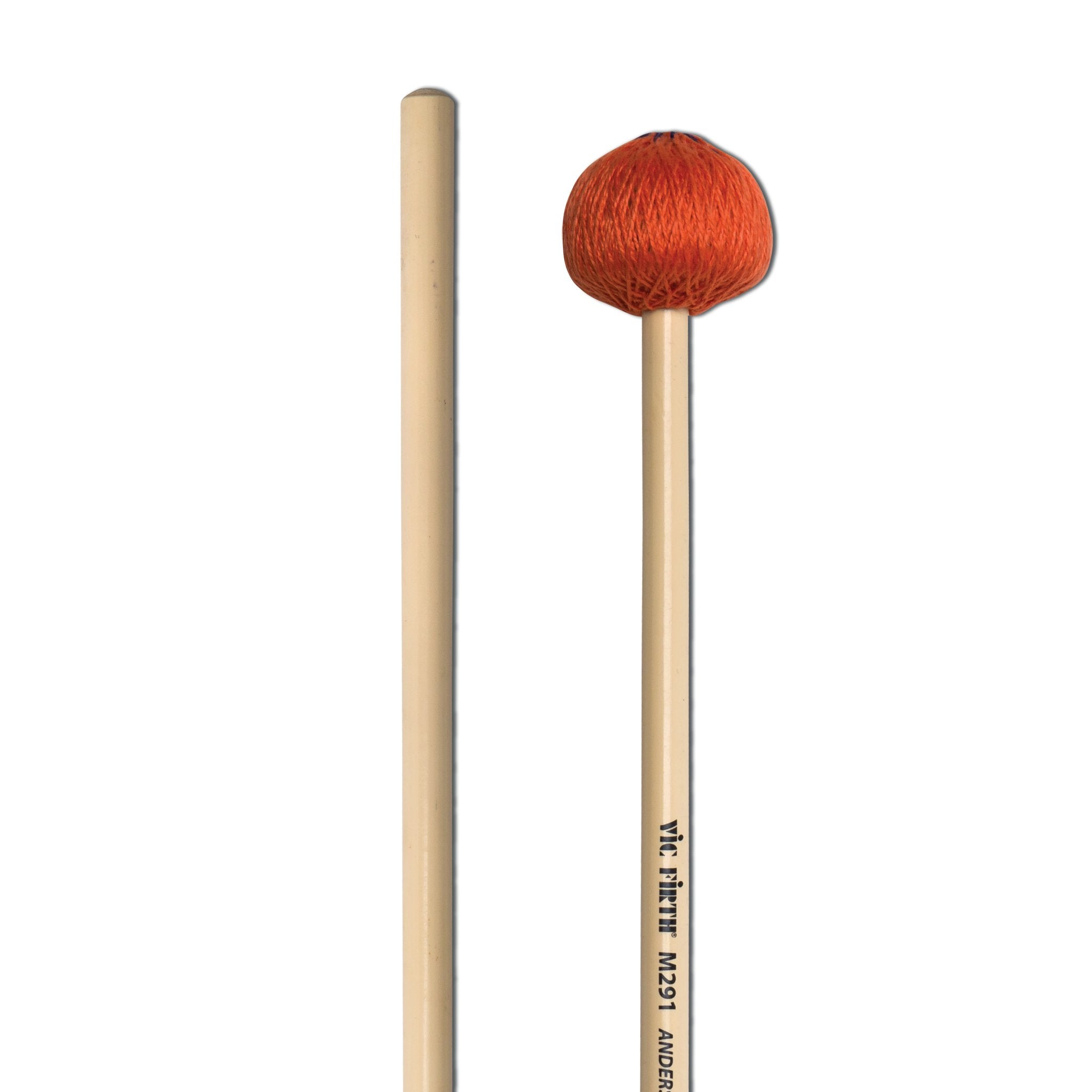 Vic Firth Anders Astrand Orange Series M291 Medium Soft Marimba Mallets - Image 3