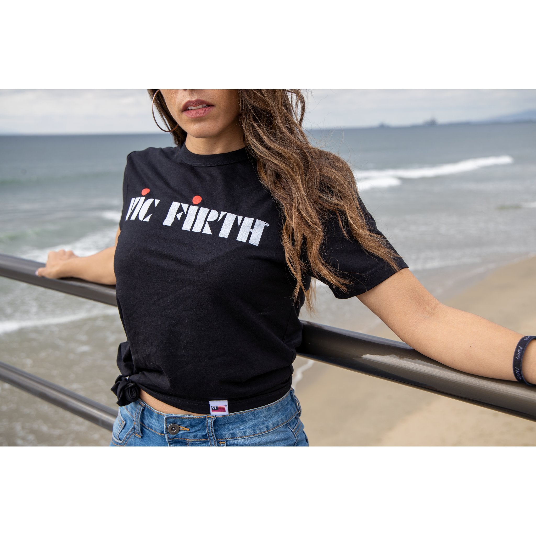 Vic Firth Black Logo T-Shirt - Medium - Image 4