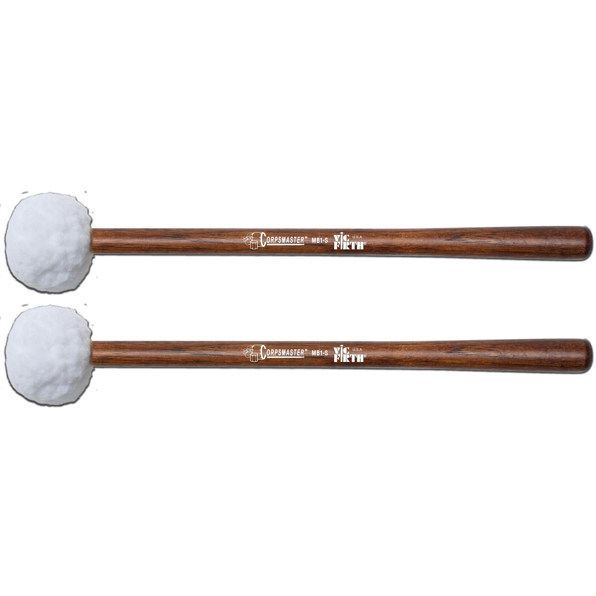 Vic Firth Corpsmaster MB1S Soft Bass Drum Mallets - Small - Image 1
