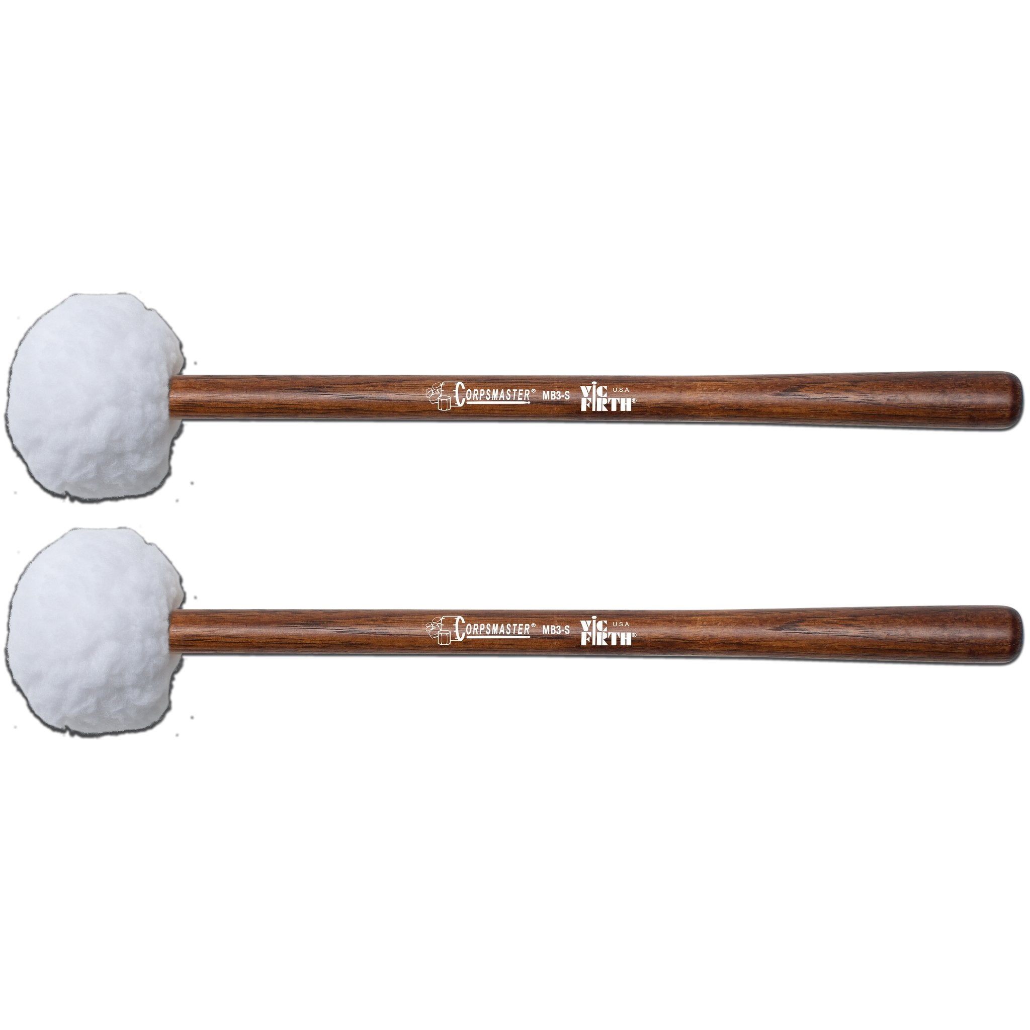 Vic Firth Corpsmaster MB3S Soft Bass Drum Mallets - Large - Image 1