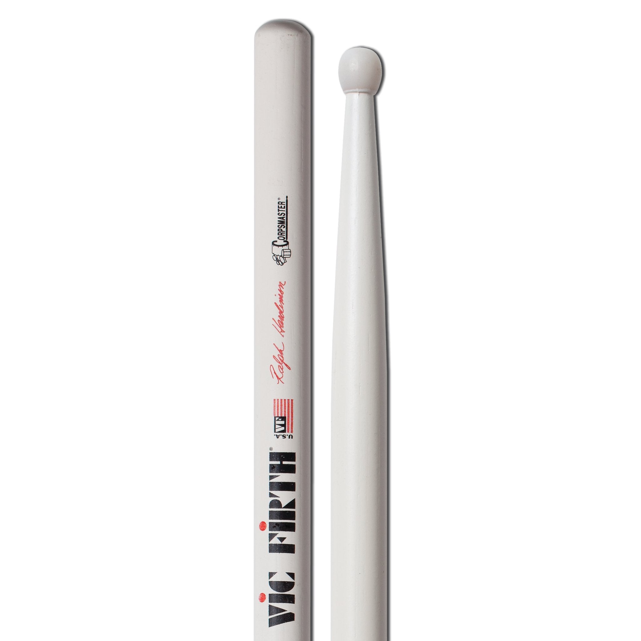 Vic Firth Corpsmaster Signature Snare Drumsticks - Ralph Hardimon Nylon - Image 3