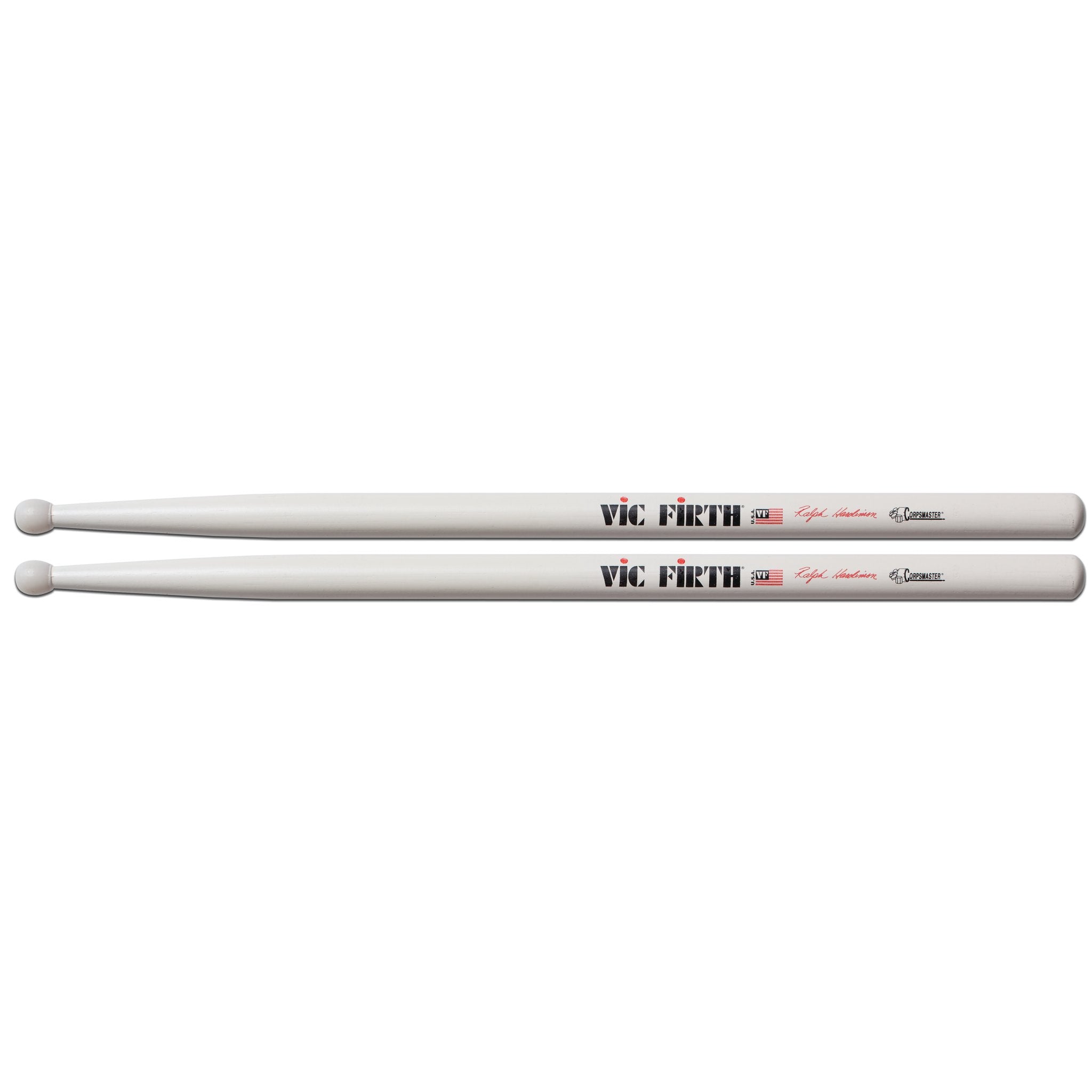 Vic Firth Corpsmaster Signature Snare Drumsticks - Ralph Hardimon Nylon - Image 1
