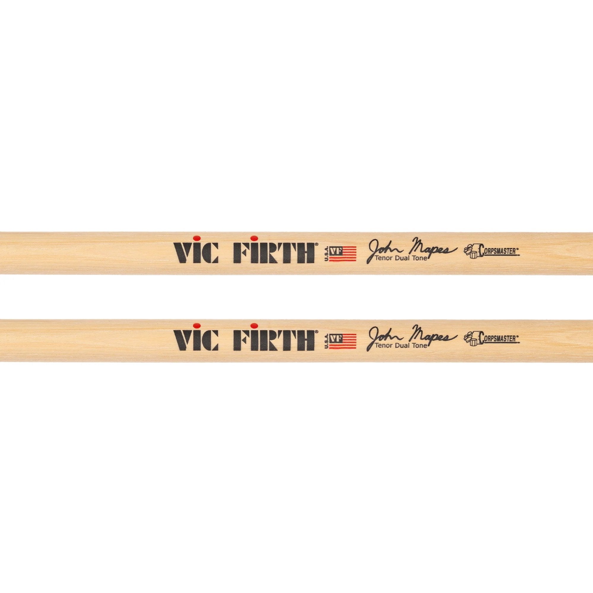 Vic Firth John Mapes Tenor Drumsticks Logo Close-up