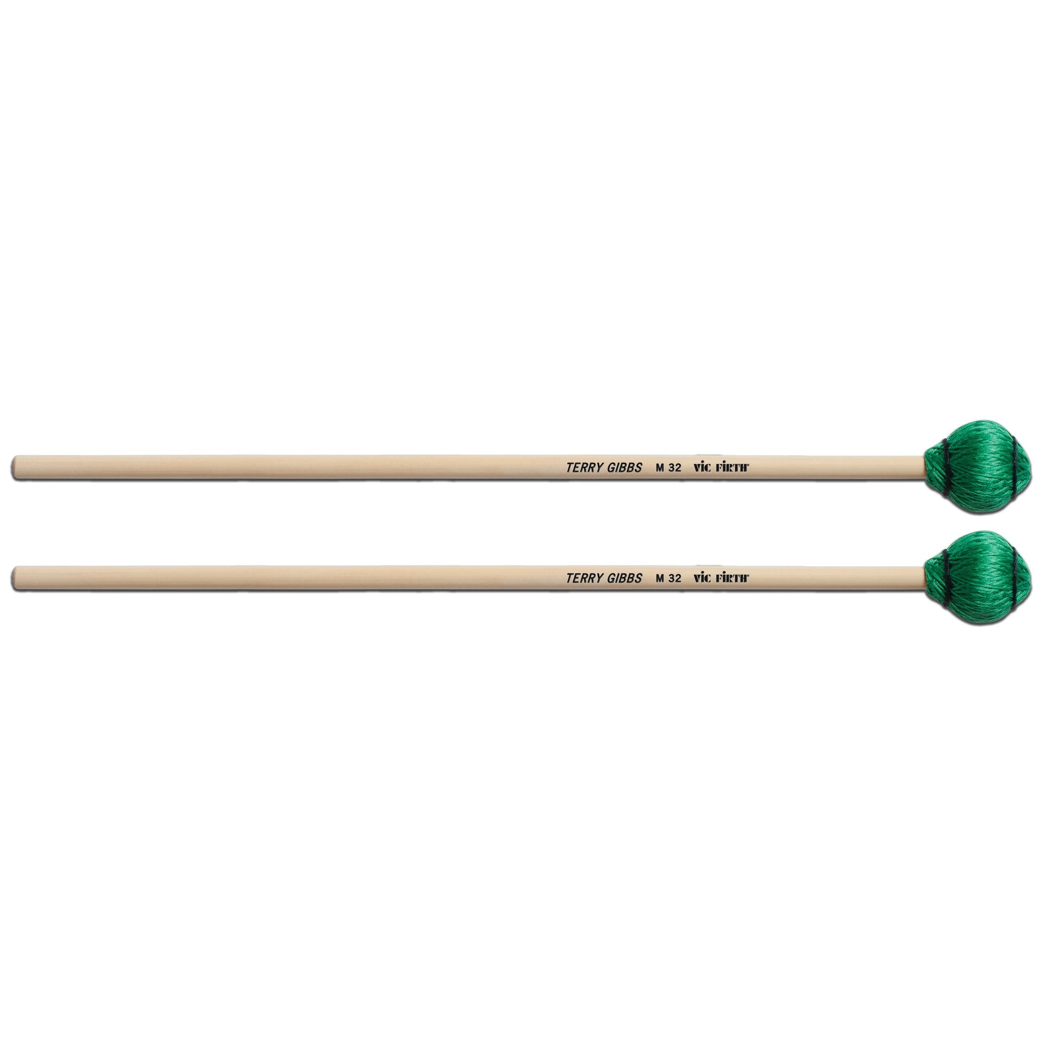 Vic Firth Terry Gibbs Keyboard - Medium Hard - Green Cord - Image 1