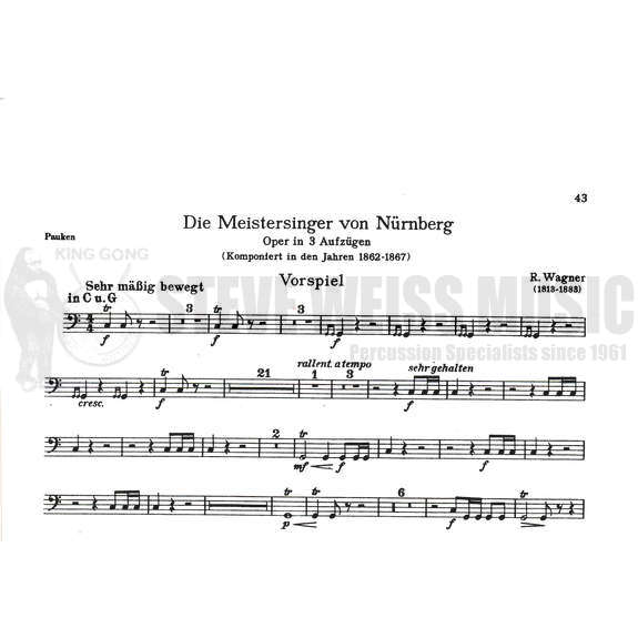 Wagner/Behsing-vol. 1 Timpani & Percussion Excerpts