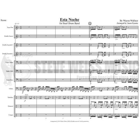 Wallace-Esta Noche arr. Koontz (SP)-Steel drs./DS/P