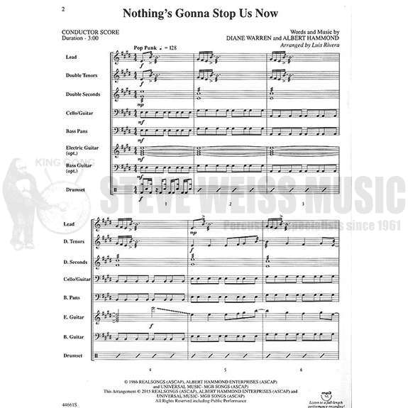 Warren/Hammond-Nothing's Gonna Stop Us Now (SP)-Steel drs./DS/Opt. BG