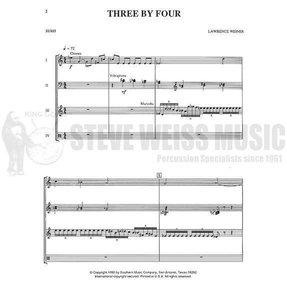 Weiner-Three by Four (SP)-C/X/V/M/B/P