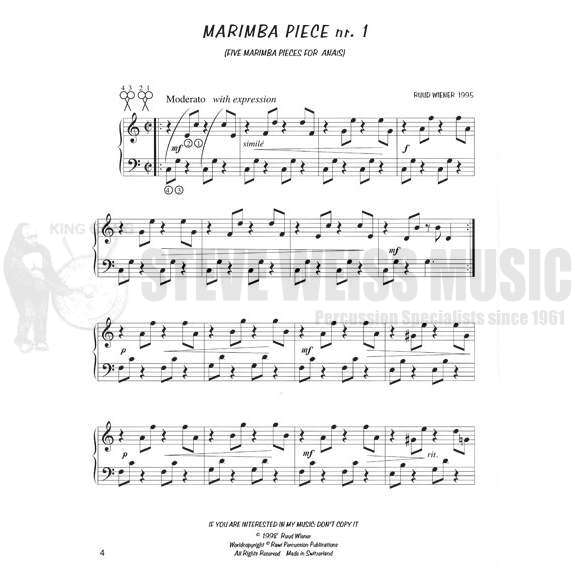 Wiener-Five Marimba Pieces for Anais-M