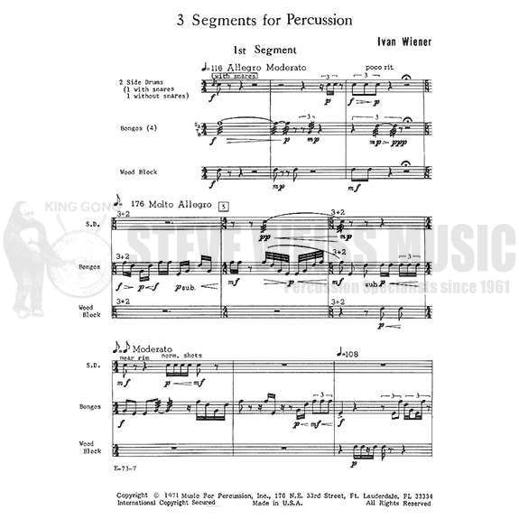 Wiener-Three Segments for Percussion (2S)