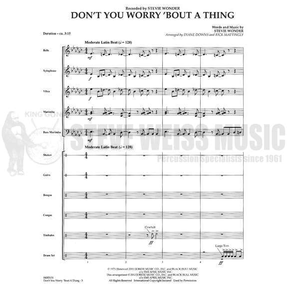Wonder-Don't You Worry 'Bout a Thing arr. Downs (SP)-B/V/ X/M/BM/DS/P