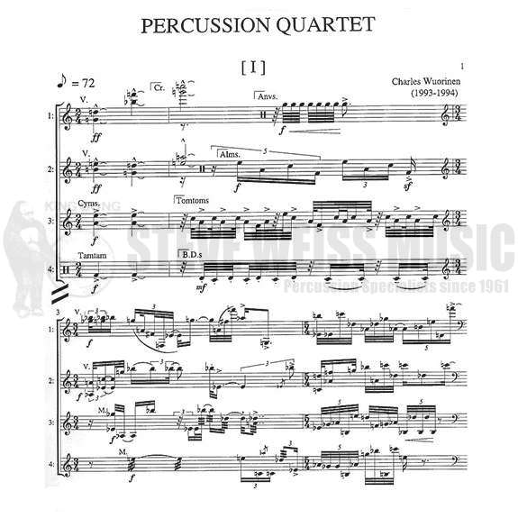 Wuorinen-Percussion Quartet (S)-2V/Cro./2M/4T/P