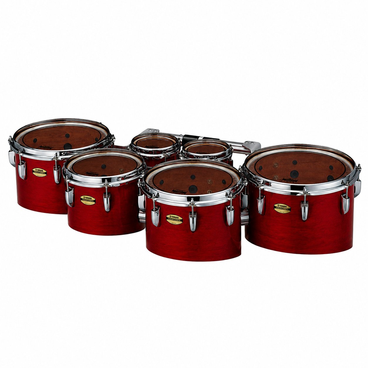 Yamaha 8400 Field-Corps Small Tenors Red Forest 6-6-10-12-13-14 MTD-660234R Angle