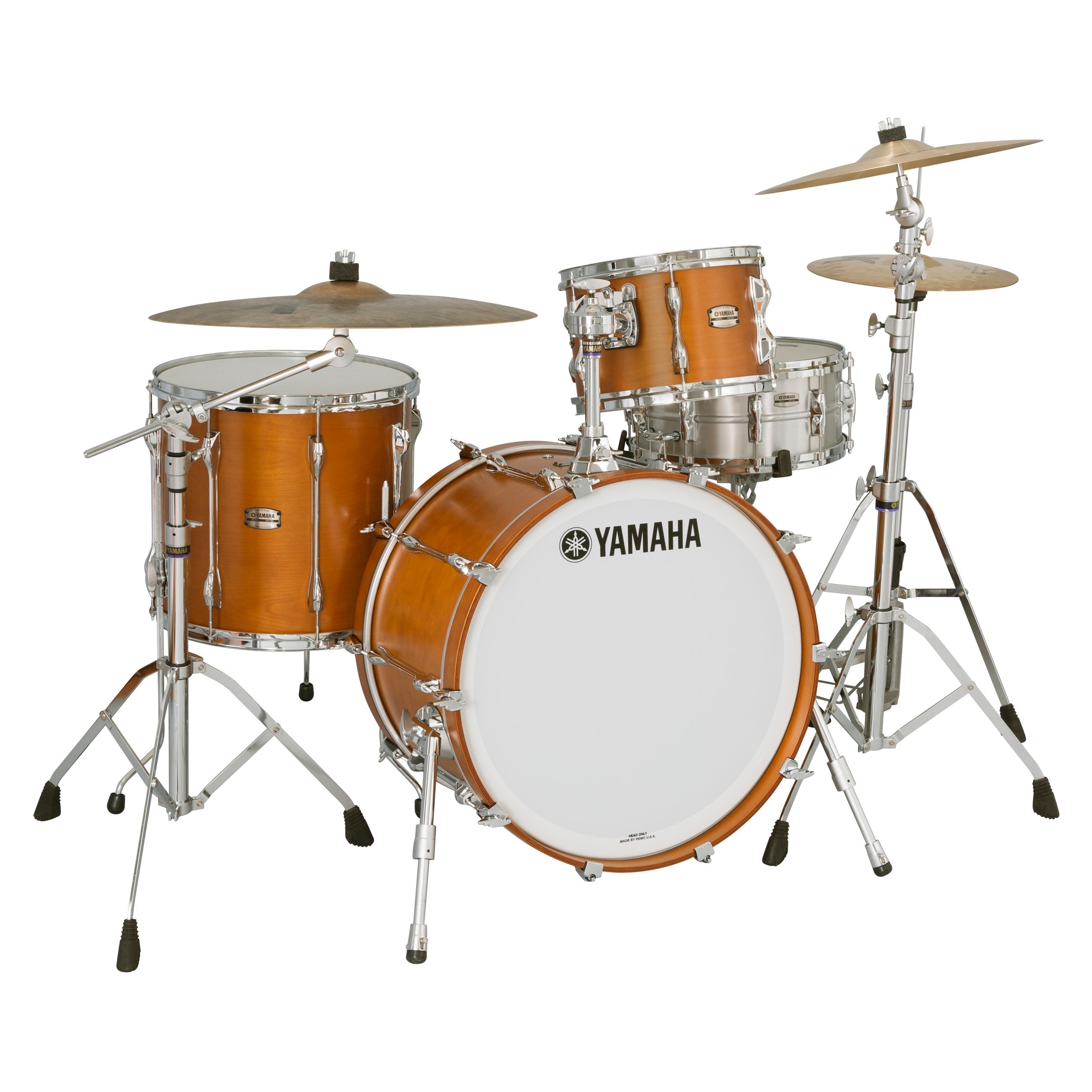 Yamaha Absolute Hybrid Maple 3-piece Drum Set Shell Pack - 22" Bass Drum - Vintage Natural