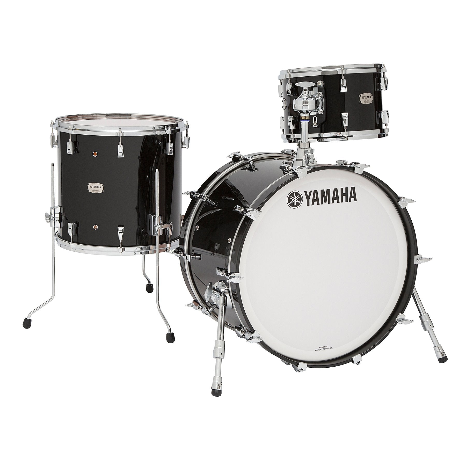 Yamaha Absolute Maple Hybrid 3pc Shell Pack Solid Black - 12x8, 16x15, 22x14 AM2JF30J-SOB