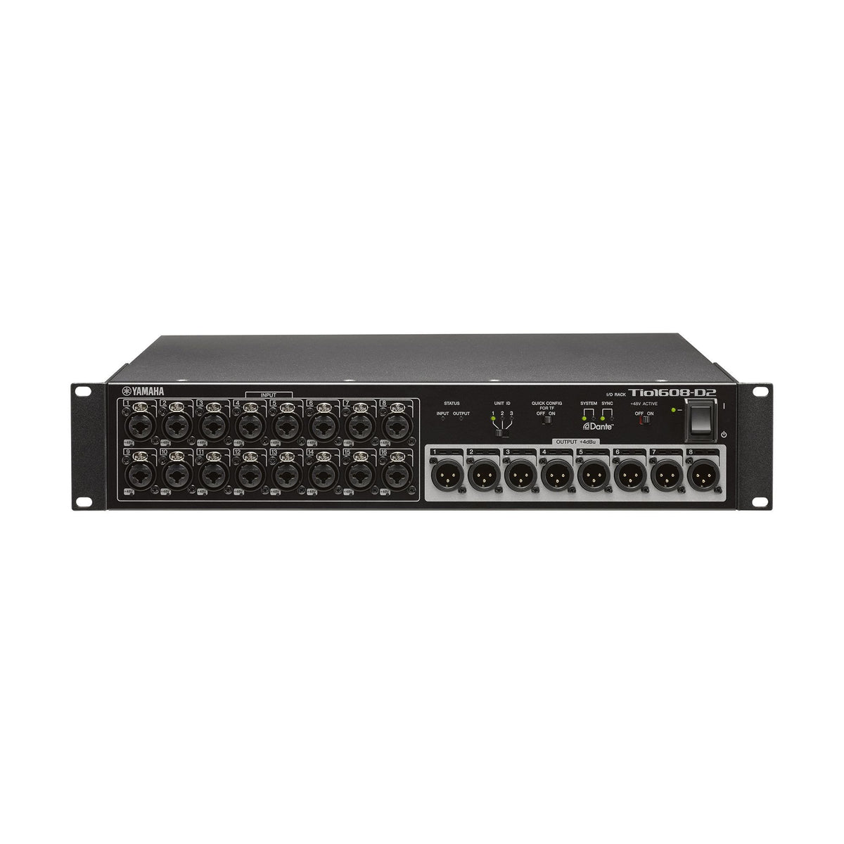 Yamaha Dante Expansion Rack Mount TIO1608-D2 Front