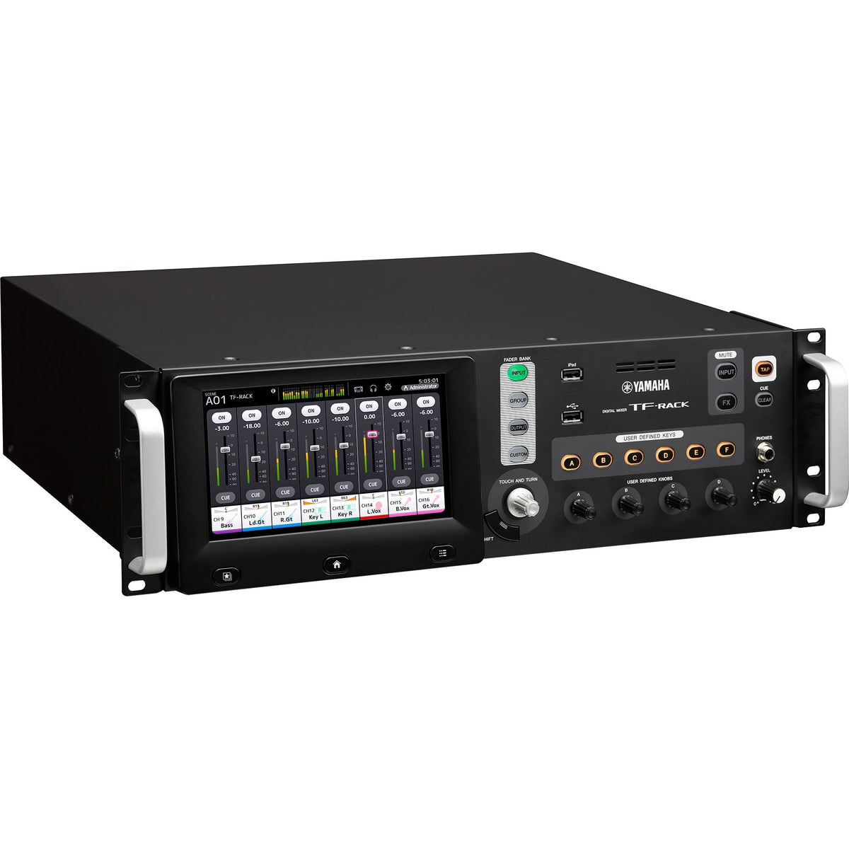 Yamaha Digital Mixer TF-Rack Angled