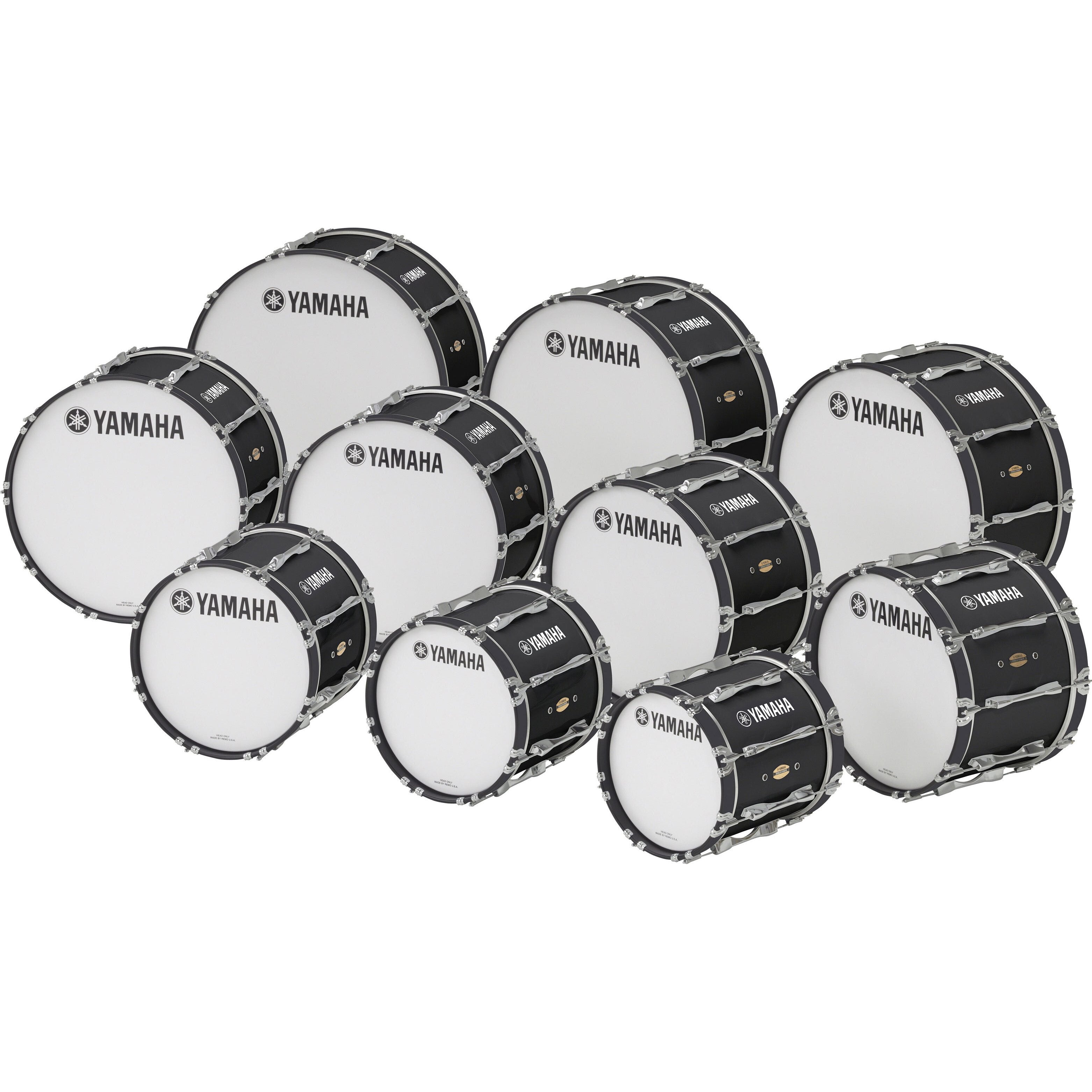 Yamaha Field-Corps Marching Bass Drum - 16" - Black Forest