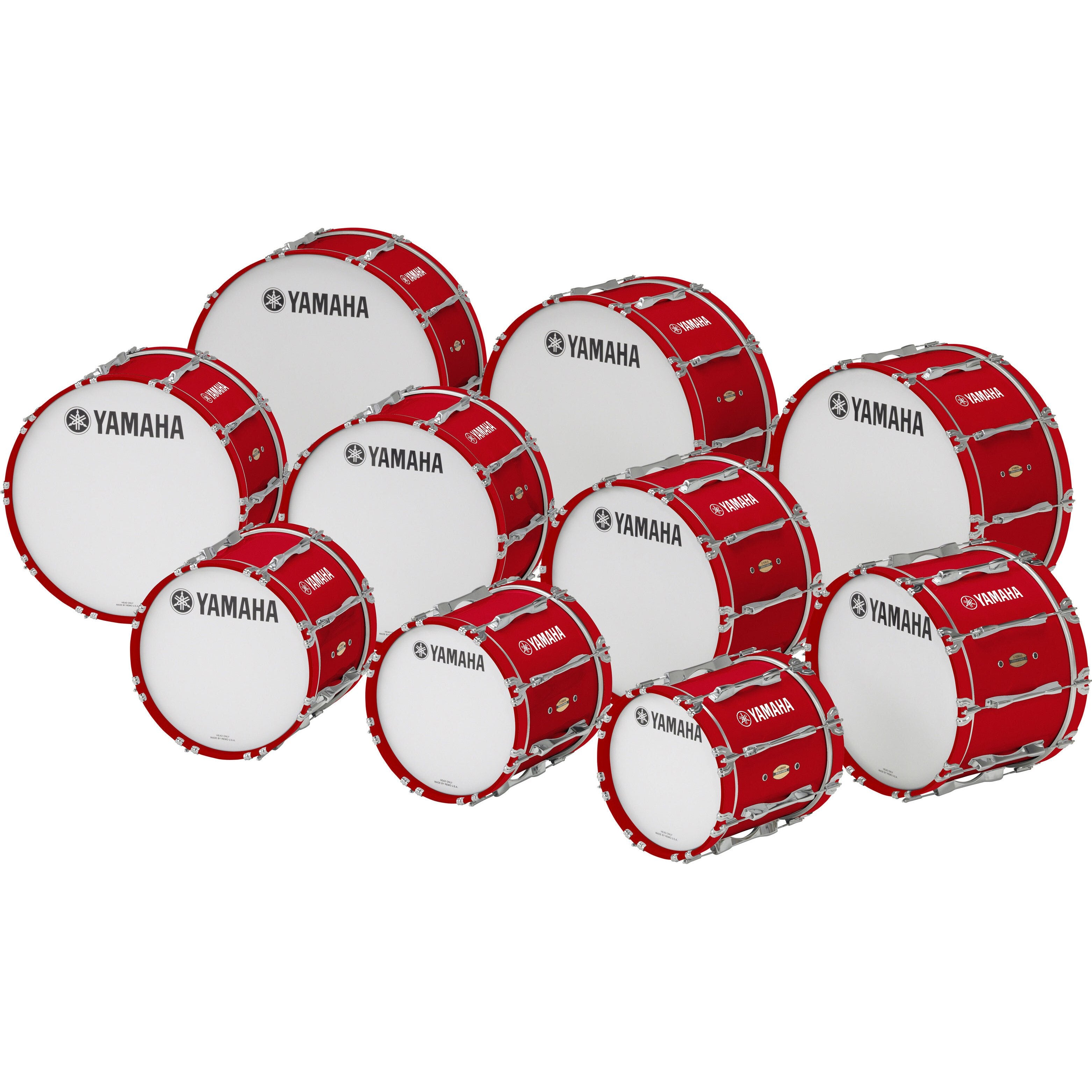 Yamaha Field-Corps Marching Bass Drum - 30" - Red Forest