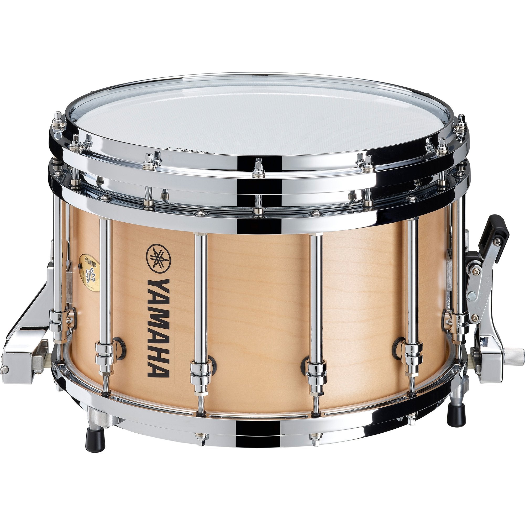 Yamaha SFZ Series Marching Snare Drum - 14" x 9" - Natural Forest with Chrome Hardware