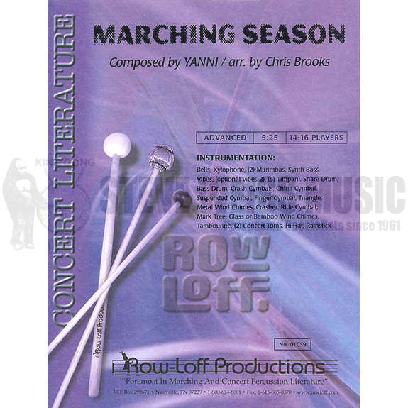 Yanni-Marching Season arr. Brooks (SP)-B/V/X/2M/5T/P