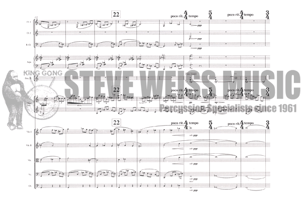 Zivkovic-Concerto #1 for Perc. and Orch. (Concerto of the Mad Queen) (Full score w/Solo)