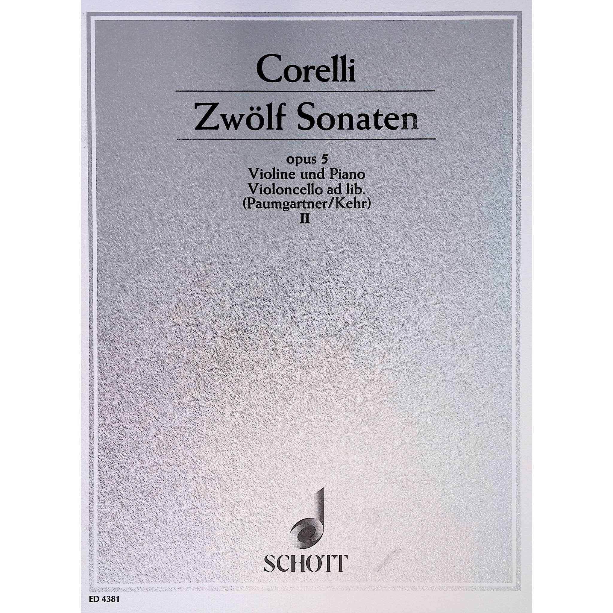 2-12 Sonatas for Violin and Piano by Arcangelo Corelli