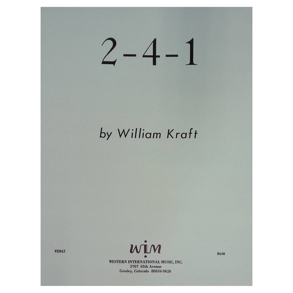 2 4 1 by William Kraft