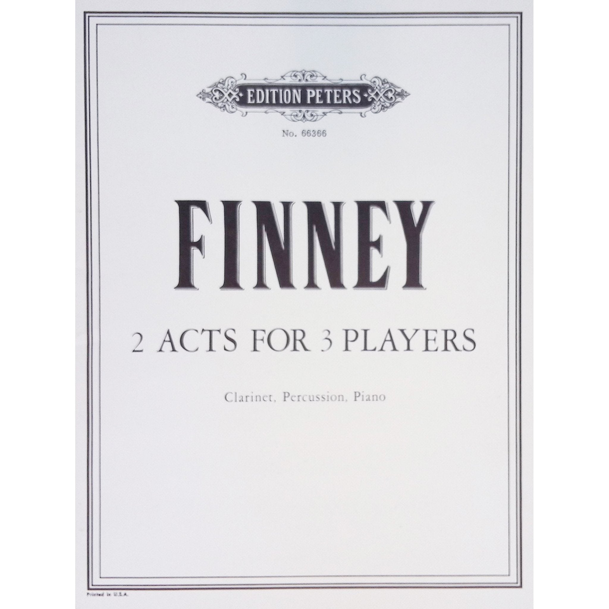 2 Acts for 3 Players by Ross Lee Finney